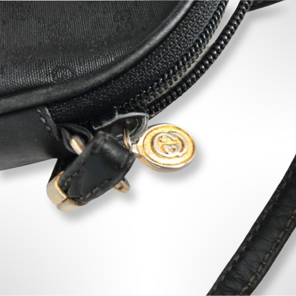 GUcci  GG Black Monogram Women Oval Canvas Vintage Shoulder/Crossbody Bag - Picture 5 of 6